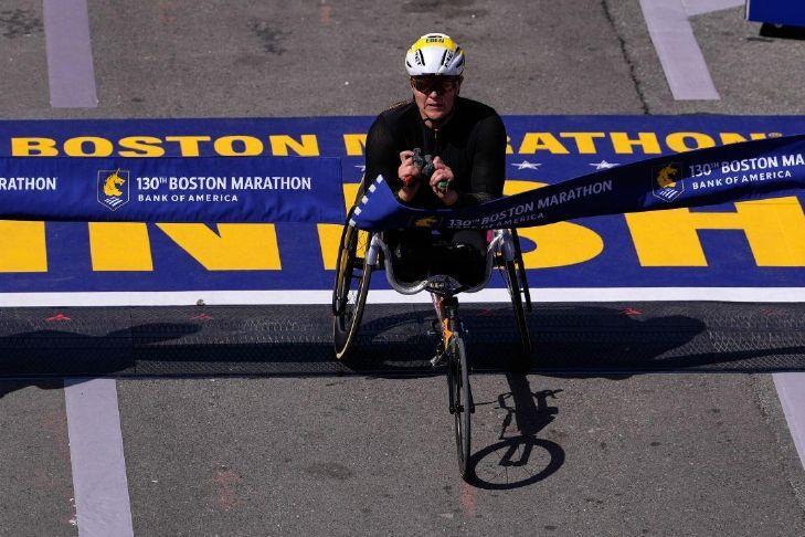 Marcel Hug claims his ninth Boston Marathon wheelchair title, Eden Rainbow-Cooper wins women's race