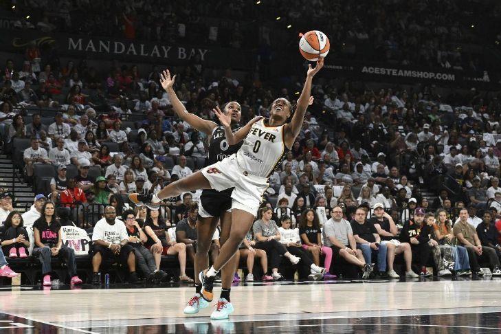 Kelsey Mitchell scores 34 points, leads Fever to Game 1 upset win over  Aces, 89-73 | The Day