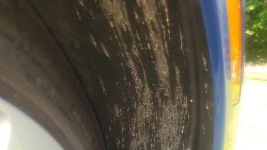 BMW driver wants New London to pay to clean dried sewage from his car
