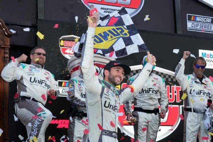 Chase Elliott beats Denny Hamlin at Martinsville Speedway for first NASCAR win of season